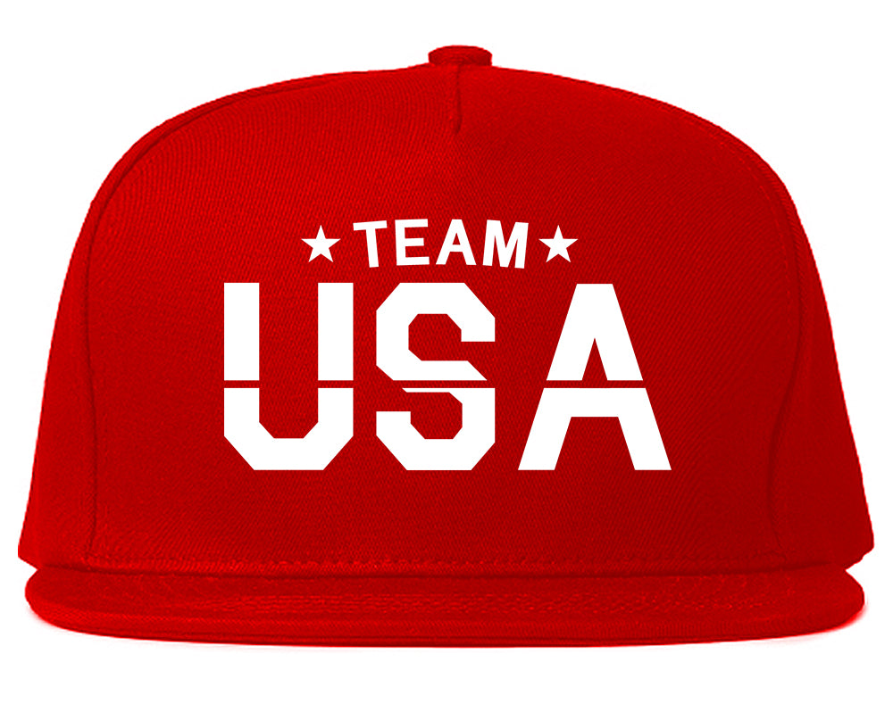Team USA Mens Snapback Hat Red