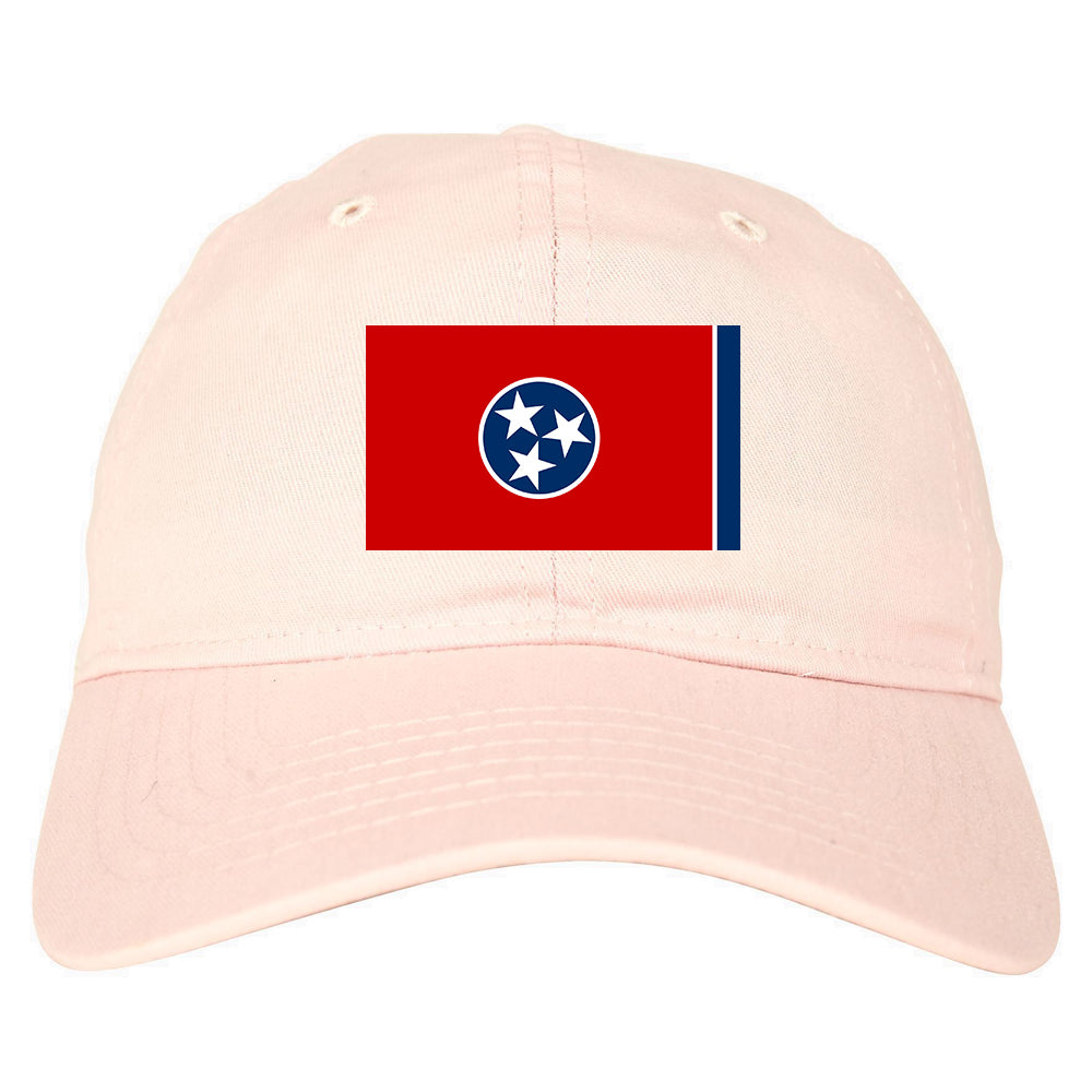 Tennessee State Flag TN Chest Mens Dad Hat Pink