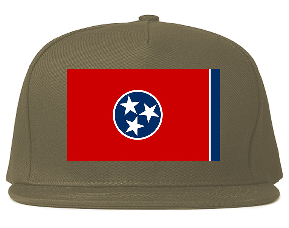 Tennessee State Flag TN Chest Mens Snapback Hat Grey