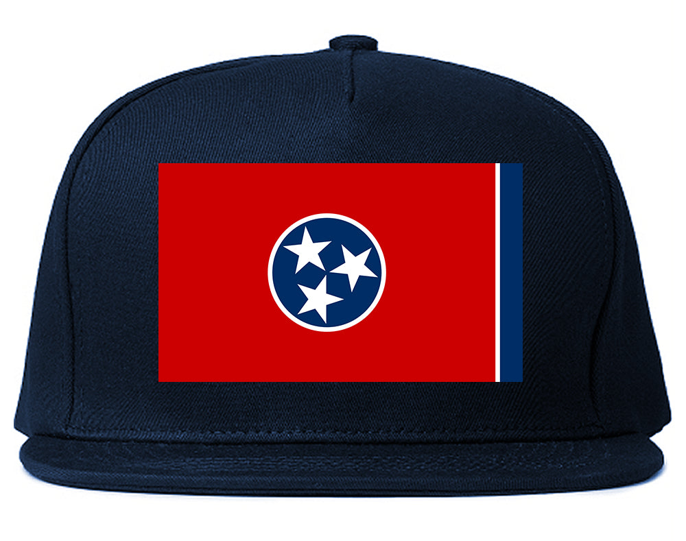 Tennessee State Flag TN Chest Mens Snapback Hat Navy Blue