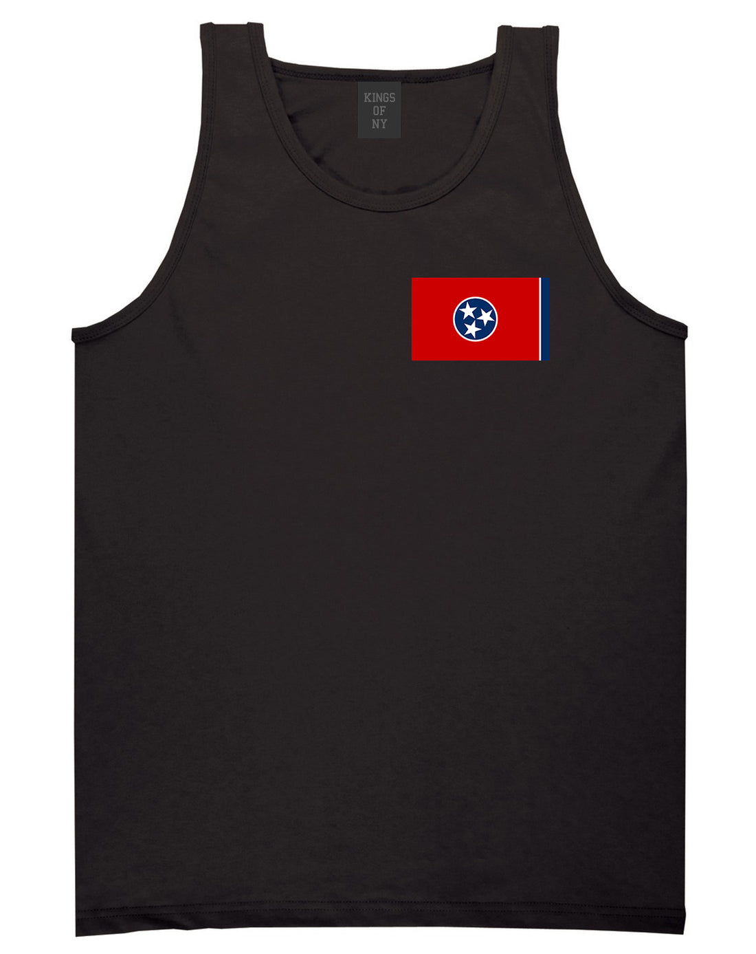Tennessee State Flag TN Chest Mens Tank Top T-Shirt Black