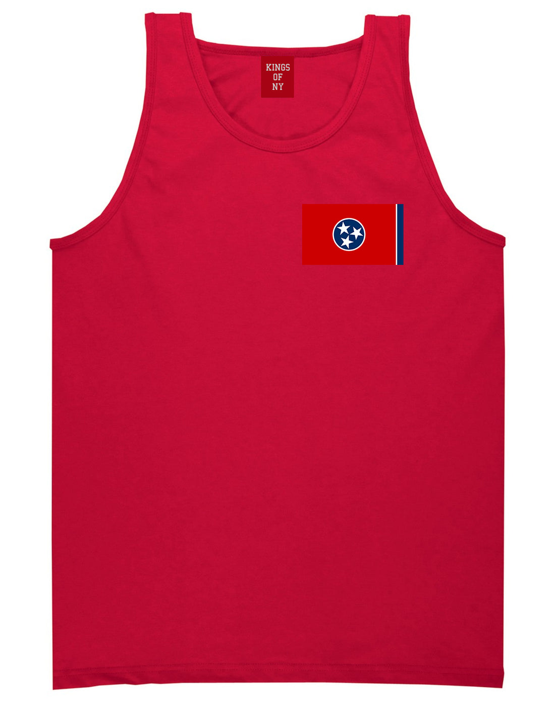 Tennessee State Flag TN Chest Mens Tank Top T-Shirt Red