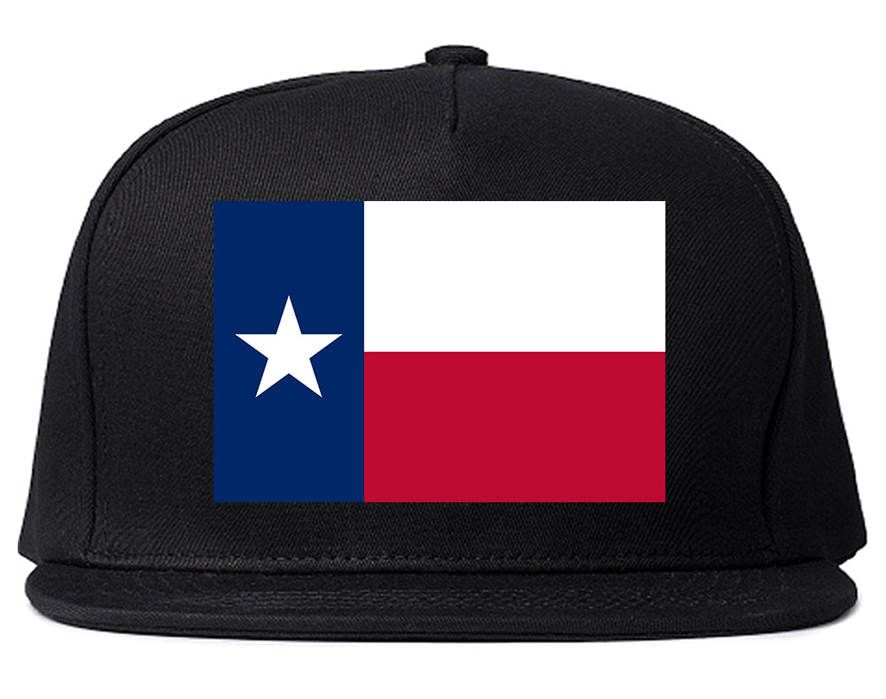 Texas State Flag TX Chest Mens Snapback Hat Black