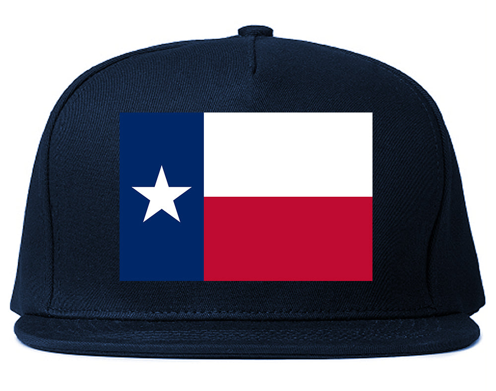 Texas State Flag TX Chest Mens Snapback Hat Navy Blue