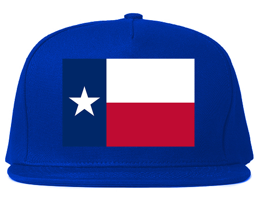 Texas State Flag TX Chest Mens Snapback Hat Royal Blue