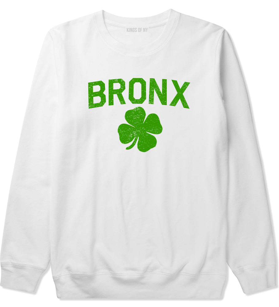The Bronx Irish St Patricks Day Mens Crewneck Sweatshirt White