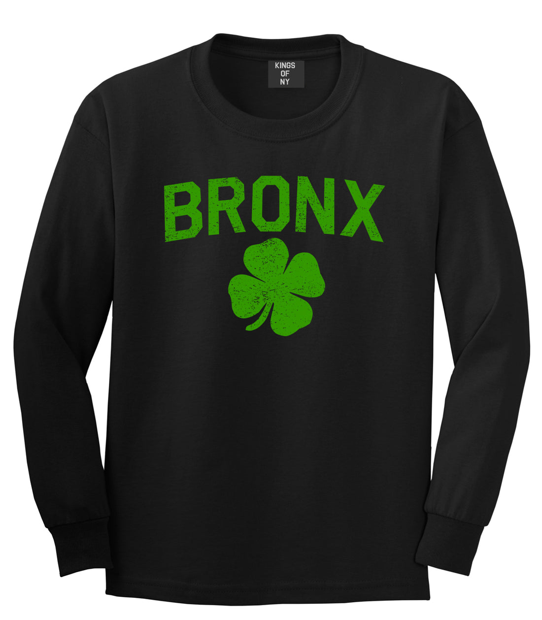 The Bronx Irish St Patricks Day Mens Long Sleeve T-Shirt Black