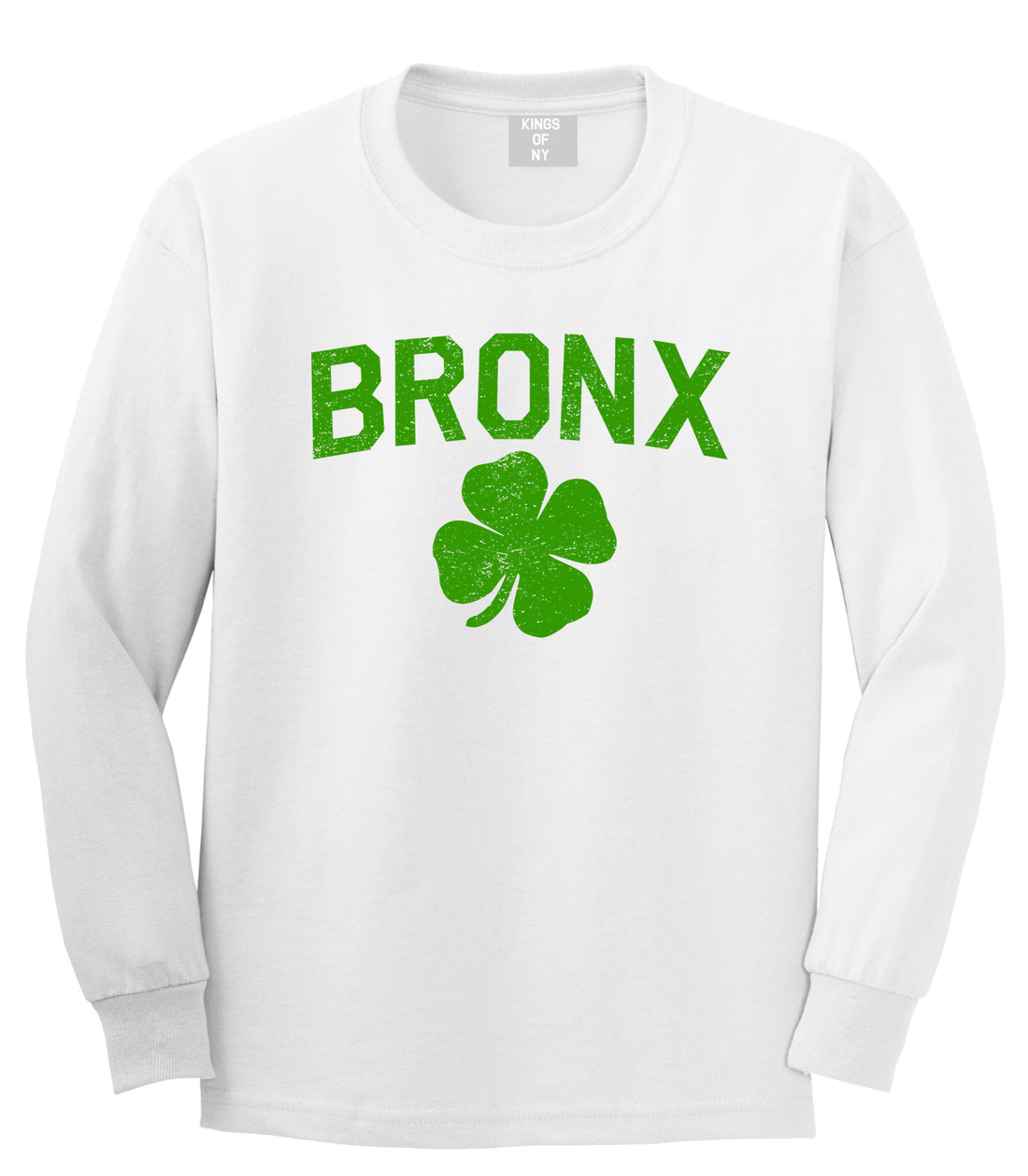The Bronx Irish St Patricks Day Mens Long Sleeve T-Shirt White