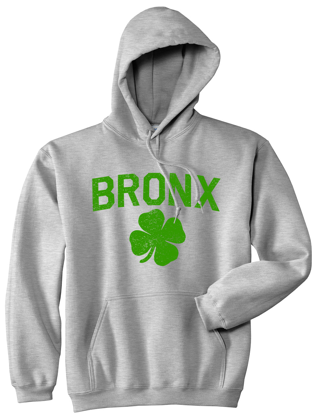 The Bronx Irish St Patricks Day Mens Pullover Hoodie Grey