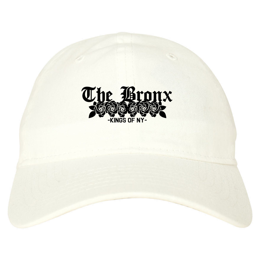 The Bronx Roses Kings Of NY Mens Dad Hat White