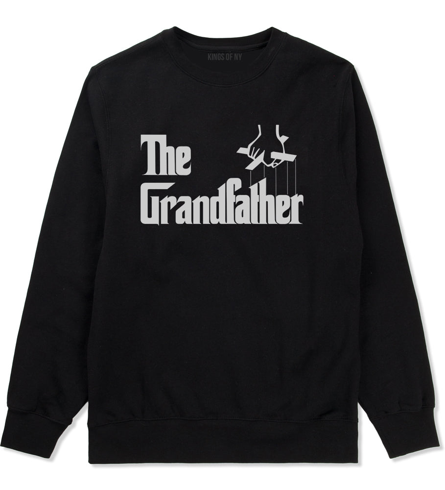 The Grandfather Funny New Grandpa Mens Crewneck Sweatshirt Black