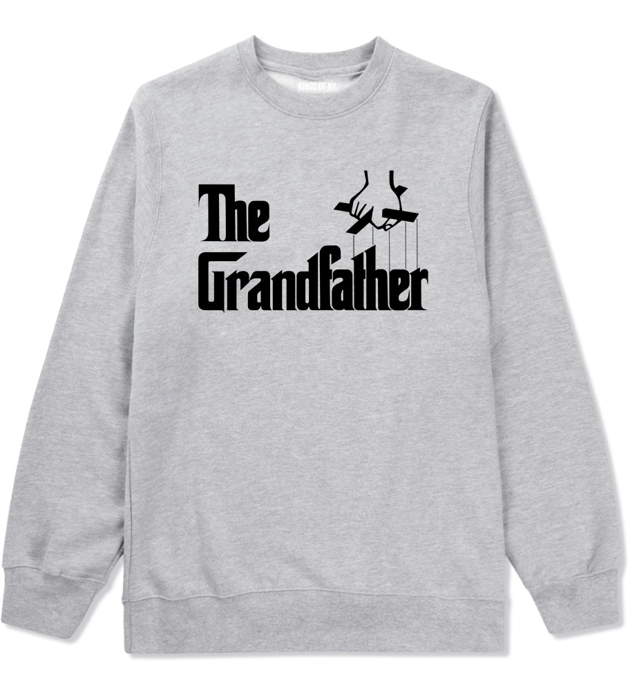 The Grandfather Funny New Grandpa Mens Crewneck Sweatshirt Grey