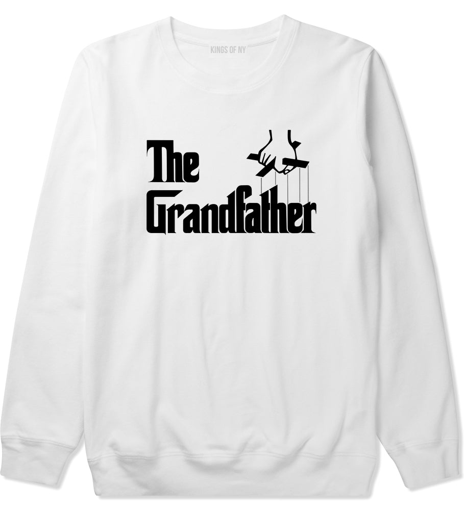 The Grandfather Funny New Grandpa Mens Crewneck Sweatshirt White