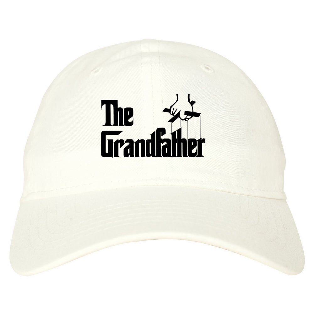The Grandfather Funny New Grandpa Mens Dad Hat White