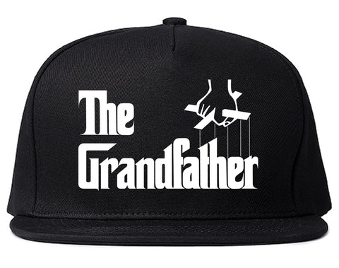The Grandfather Funny New Grandpa Mens Snapback Hat Black