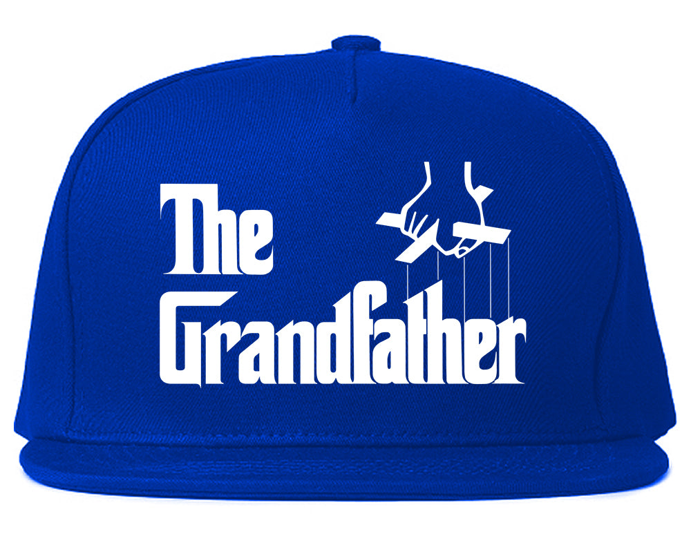 The Grandfather Funny New Grandpa Mens Snapback Hat Royal Blue