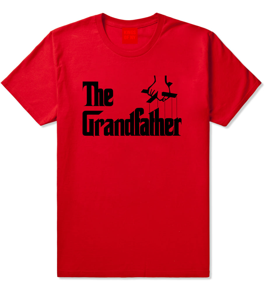 The Grandfather Funny New Grandpa Mens T-Shirt Red