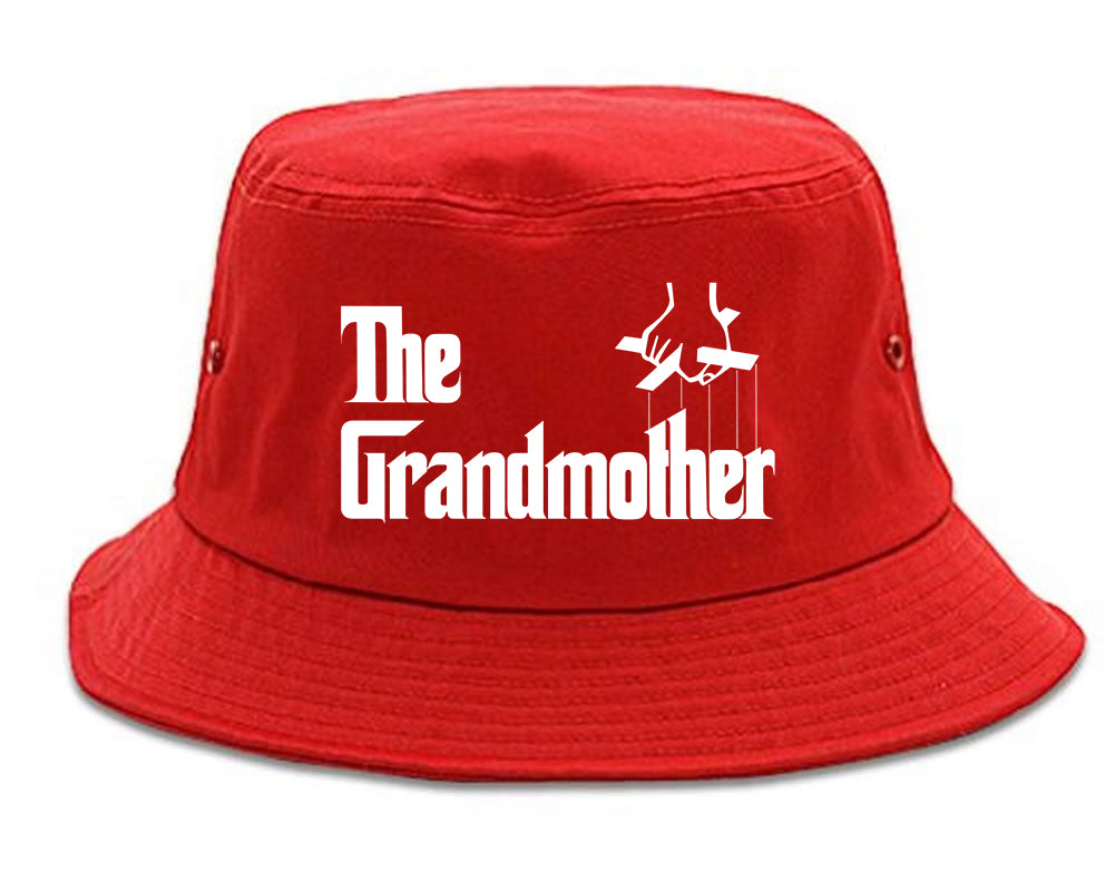 The Grandmother Funny New Grandma Mens Bucket Hat Red