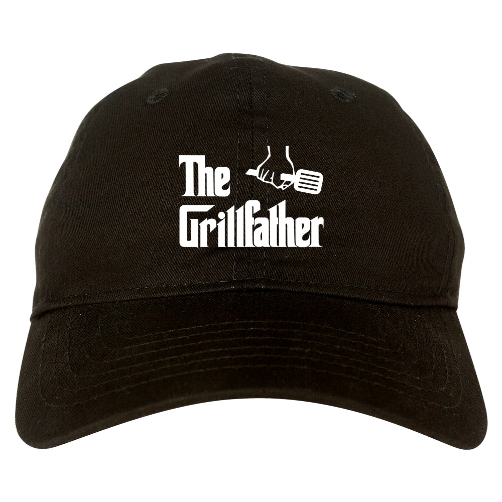 The Grillfather BBQ Dad Grill Mens Dad Hat Black