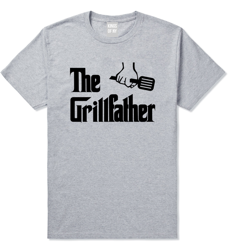 The Grillfather BBQ Dad Grill Mens T-Shirt Grey