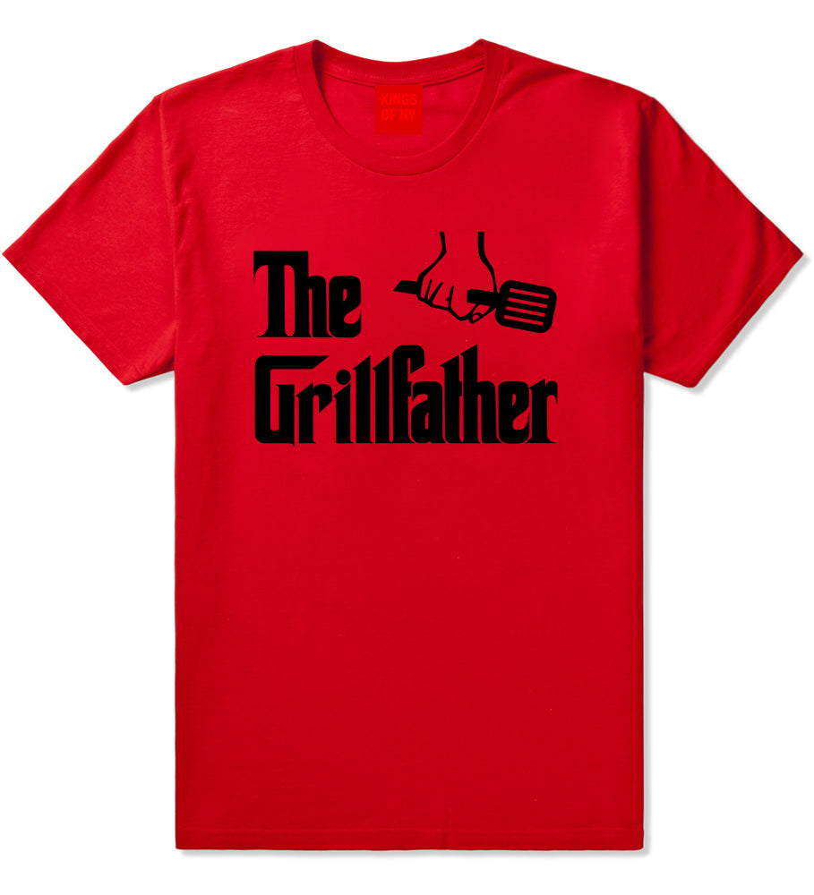 The Grillfather BBQ Dad Grill Mens T-Shirt Red
