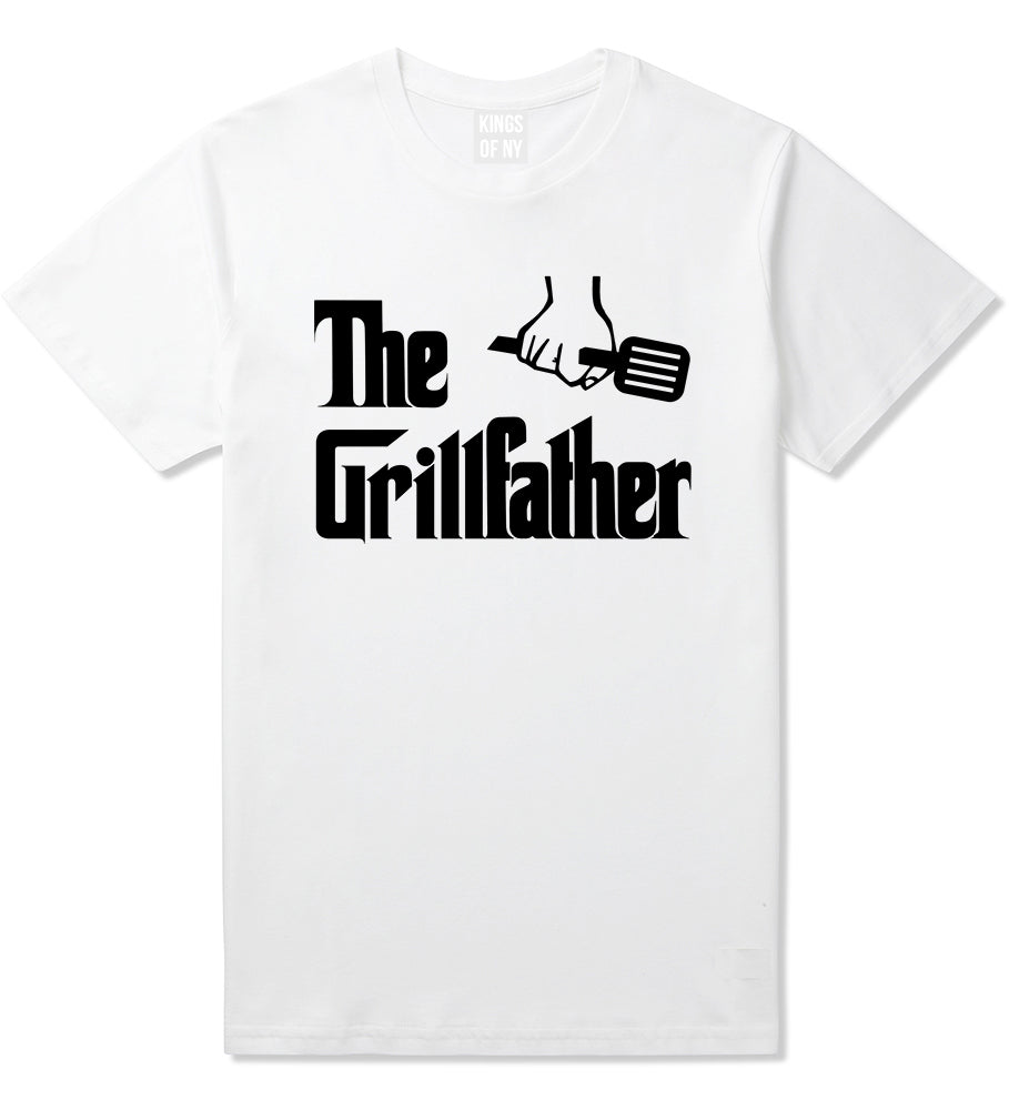 The Grillfather BBQ Dad Grill Mens T-Shirt White