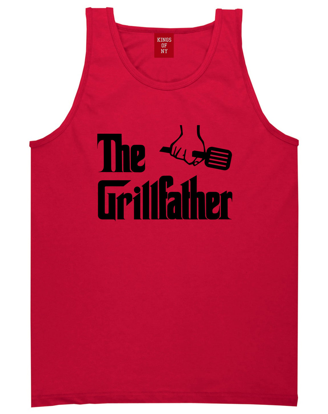 The Grillfather BBQ Dad Grill Mens Tank Top T-Shirt Red