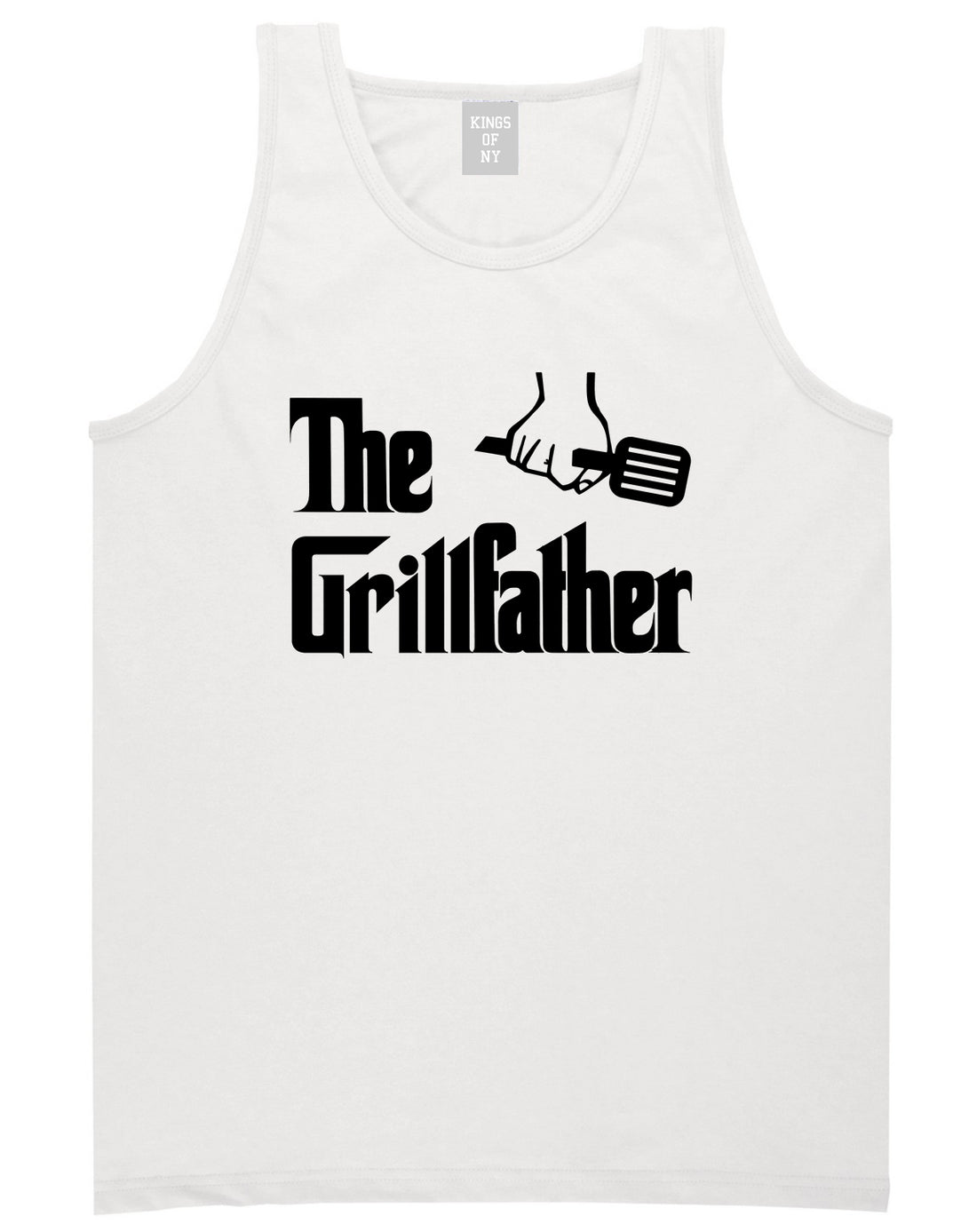 The Grillfather BBQ Dad Grill Mens Tank Top T-Shirt White