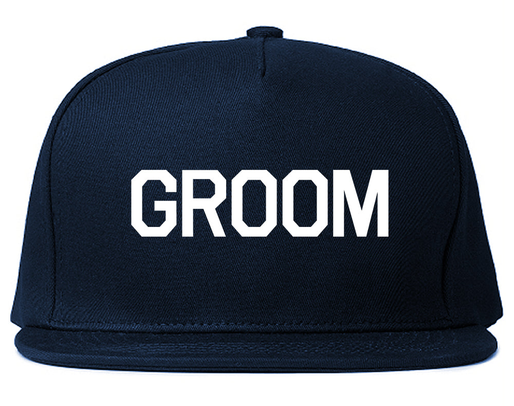The Groom Bachelor Party Snapback Hat Blue