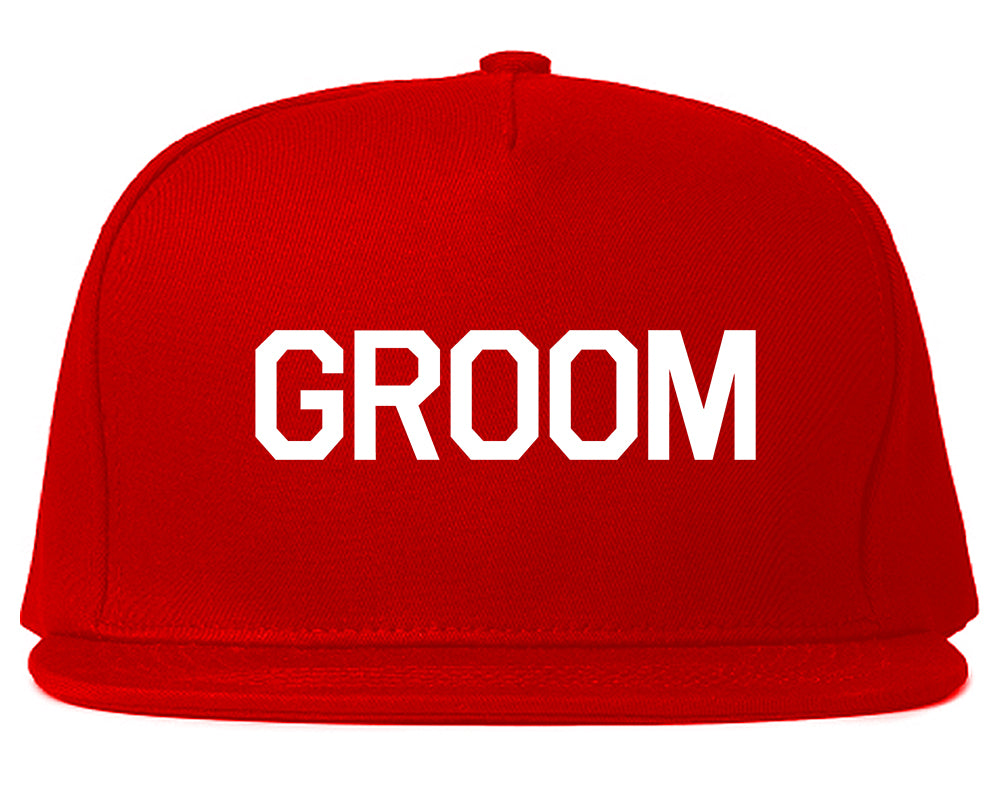 The Groom Bachelor Party Snapback Hat Red