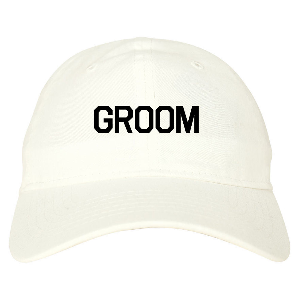 The Groom Bachelor Party Dad Hat Baseball Cap White