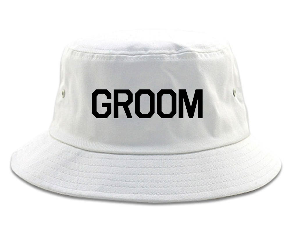 The Groom Bachelor Party Bucket Hat White