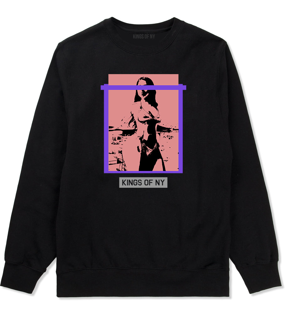 Thick Girl Goals Crewneck Sweatshirt in Black