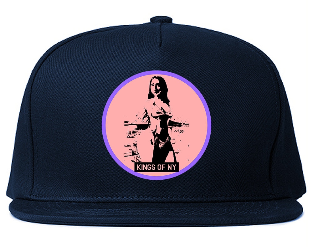 Thick Girl Goals Navy Blue Snapback Hat