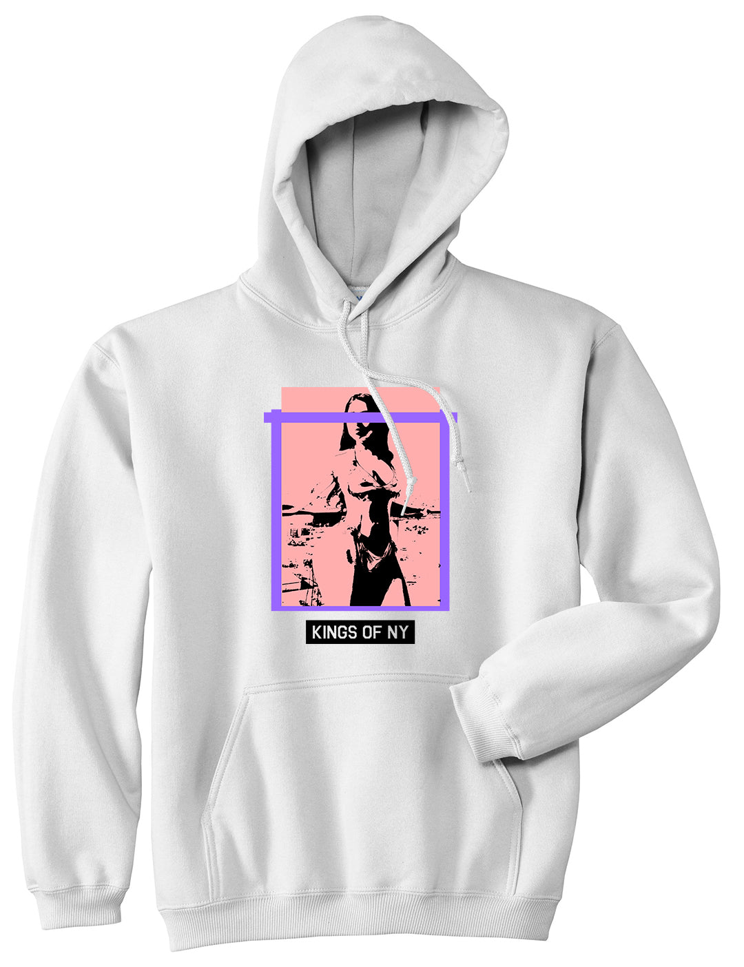 Thick Girl Goals Pullover Hoodie in White