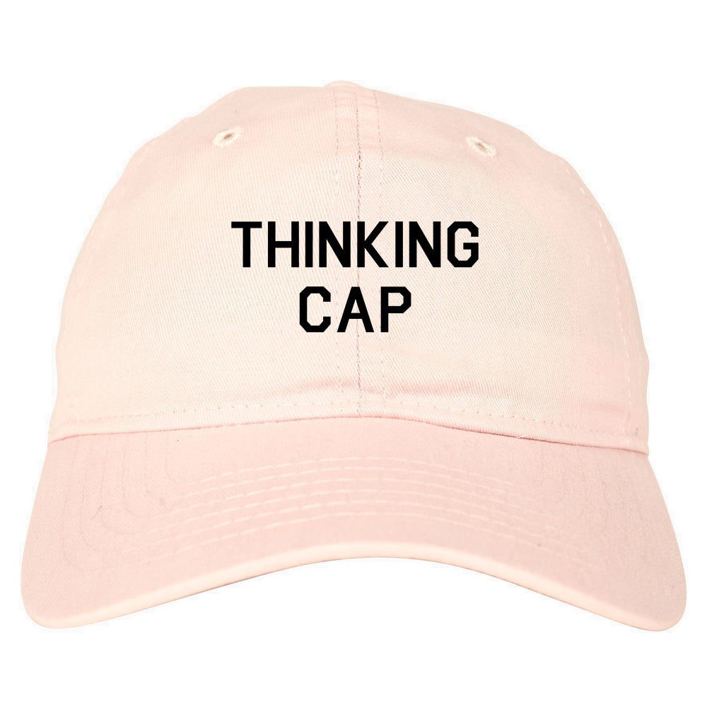 Thinking Cap Funny Nerd Dad Hat Baseball Cap Pink