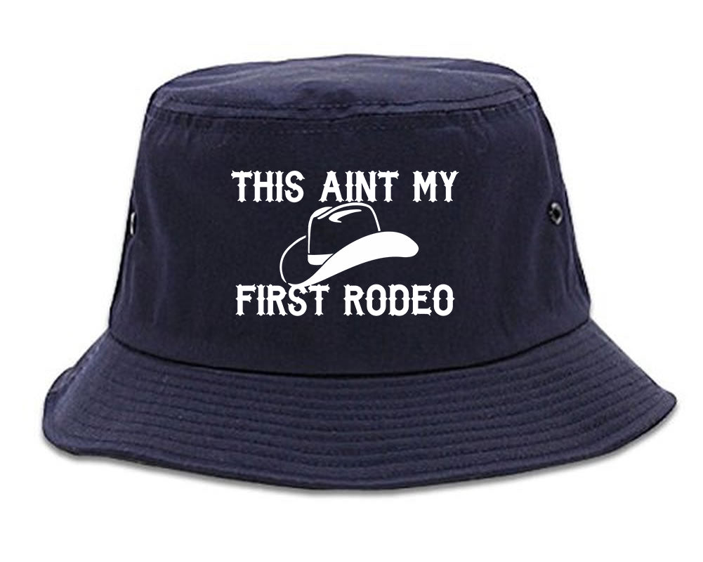 This Aint My First Rodeo Country Mens Snapback Hat Navy Blue