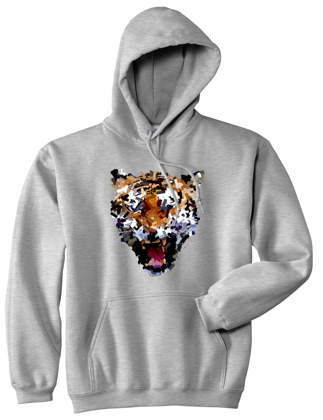Tiger Cat Artwork Pullover Hoodie