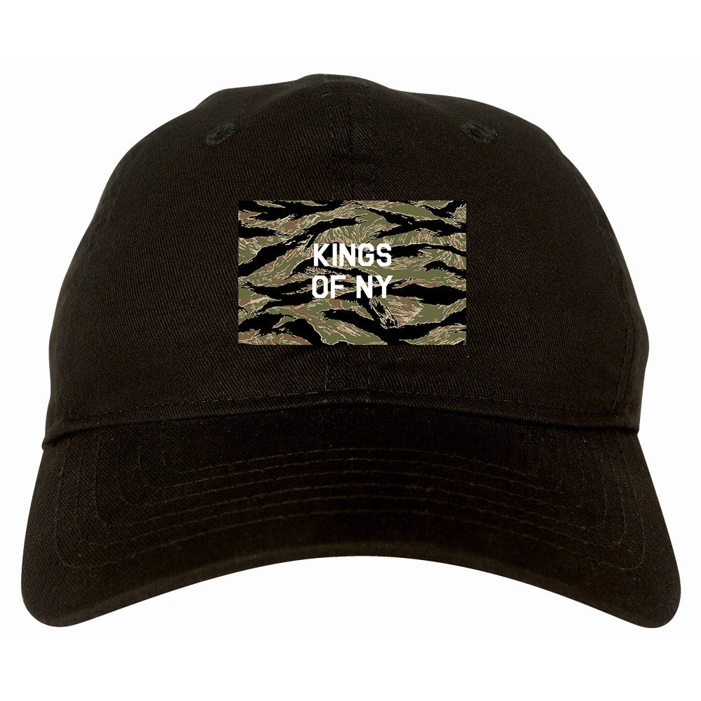 Tiger Stripe Camo Army Dad Hat in Black