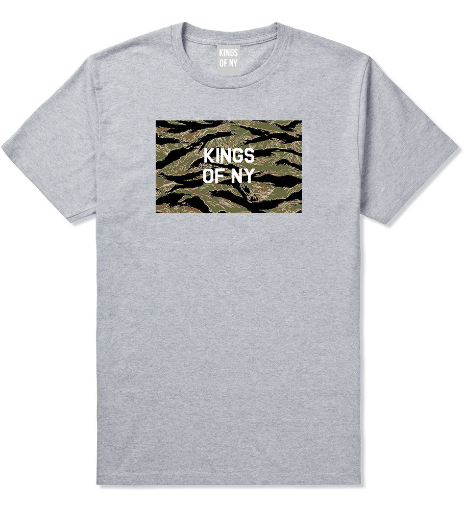 Tiger Stripe Camo Army T-Shirt in Grey
