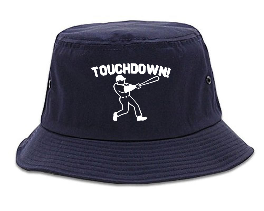 Touchdown Baseball Meme Mens Bucket Hat Navy Blue