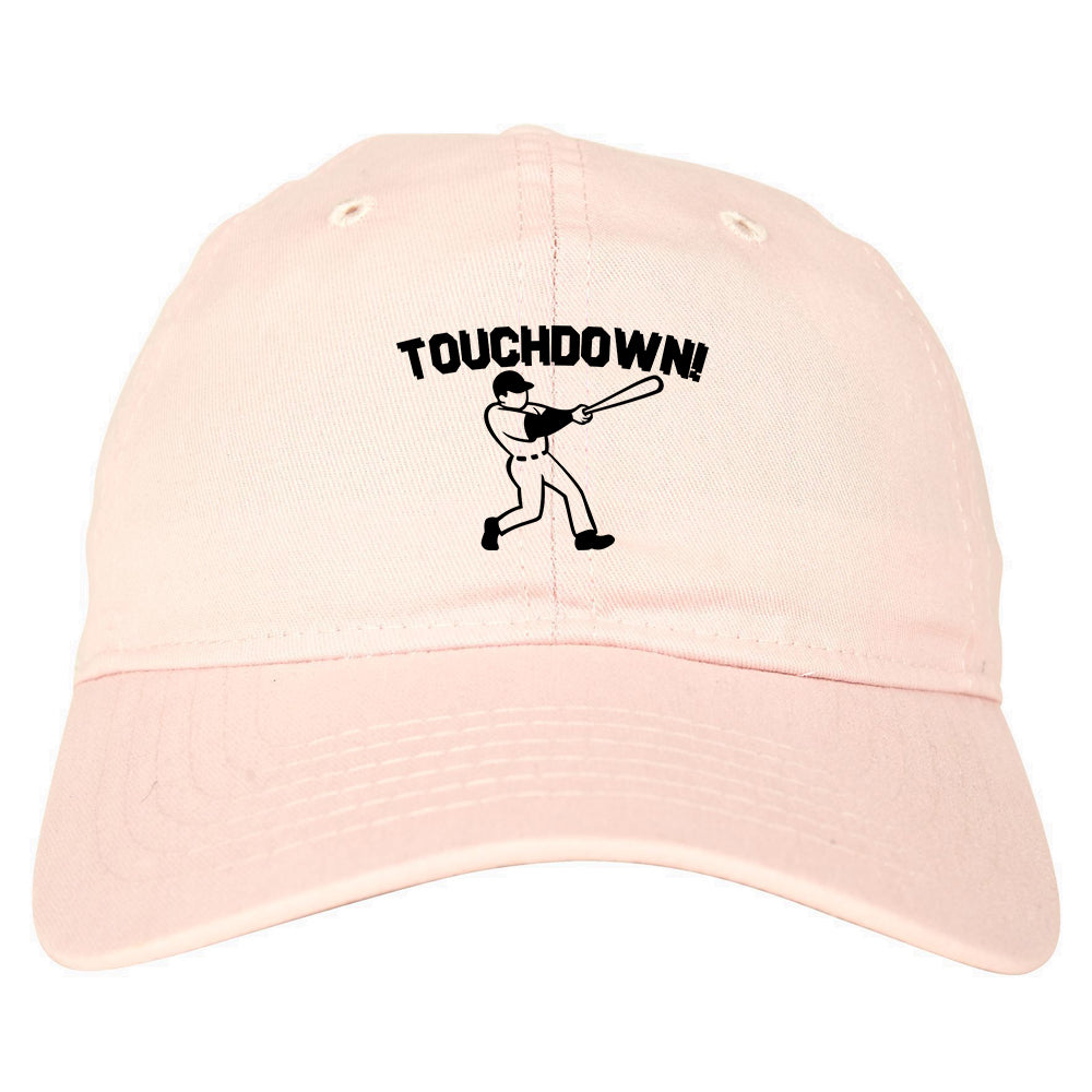 Touchdown Baseball Meme Mens Dad Hat Pink