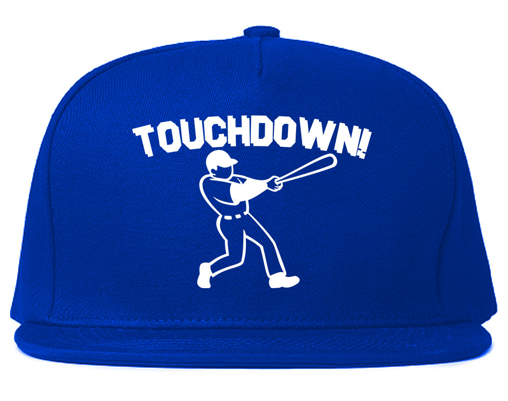 Touchdown Baseball Meme Mens Snapback Hat Royal Blue