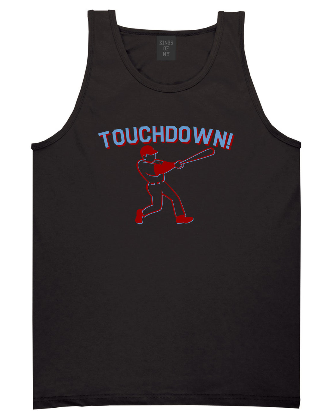 Touchdown Baseball Meme Mens Tank Top T-Shirt Black