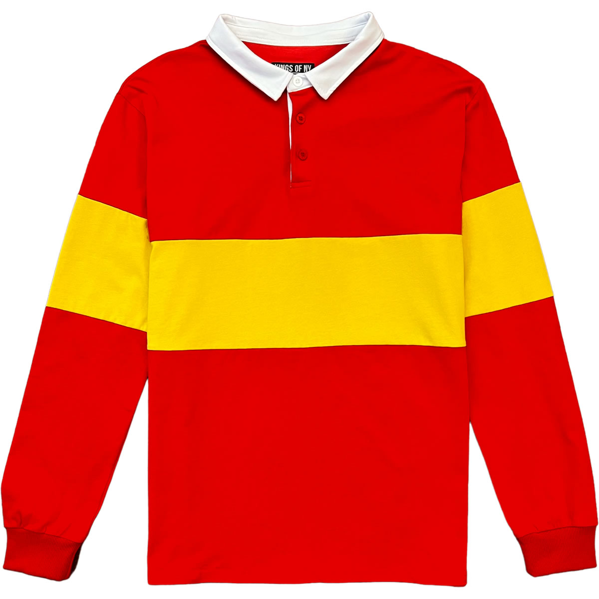 Red and yellow cheap rugby shirt