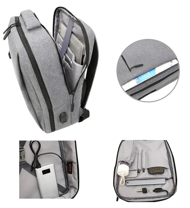 Kings Of NY Two Compartment USB Charging Backpack Details