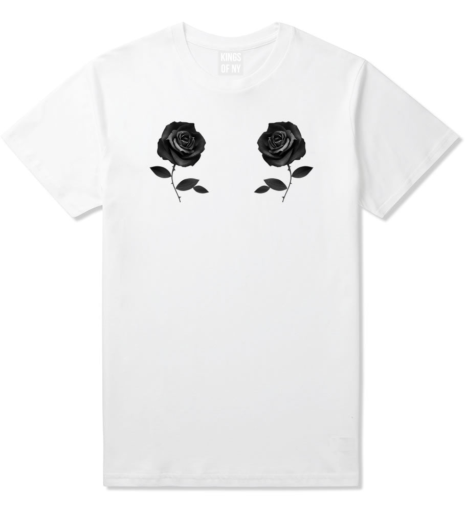 Two Roses Floral T-Shirt in White
