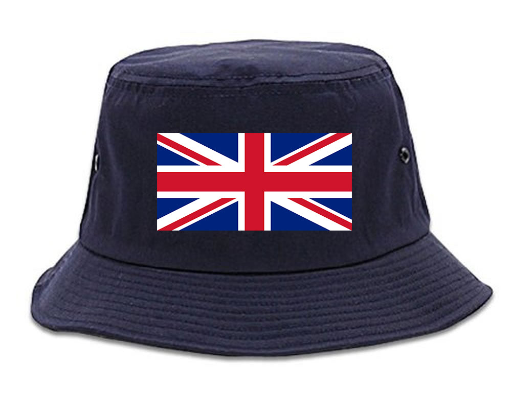 UK British Flag Chest Bucket Hat Blue