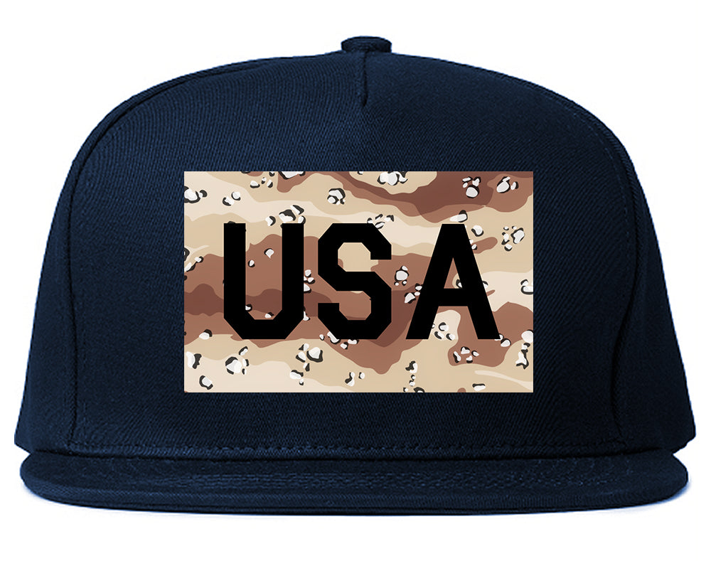 USA_Desert_Camo_Army Mens Blue Snapback Hat by Kings Of NY