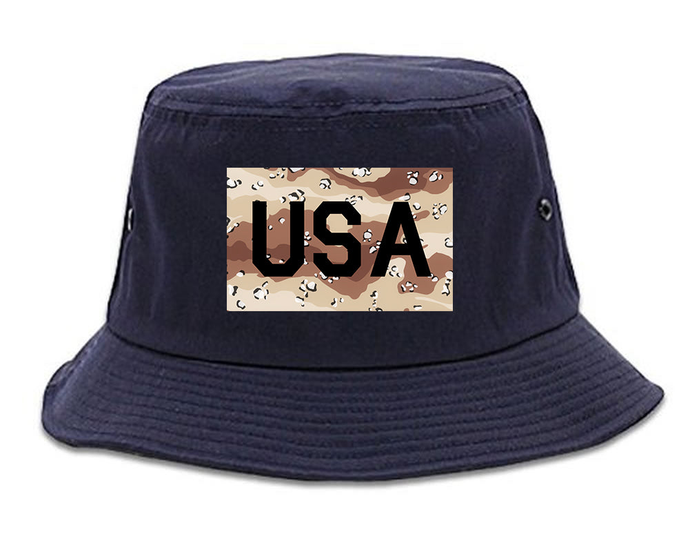 USA_Desert_Camo_Army Mens Blue Bucket Hat by Kings Of NY